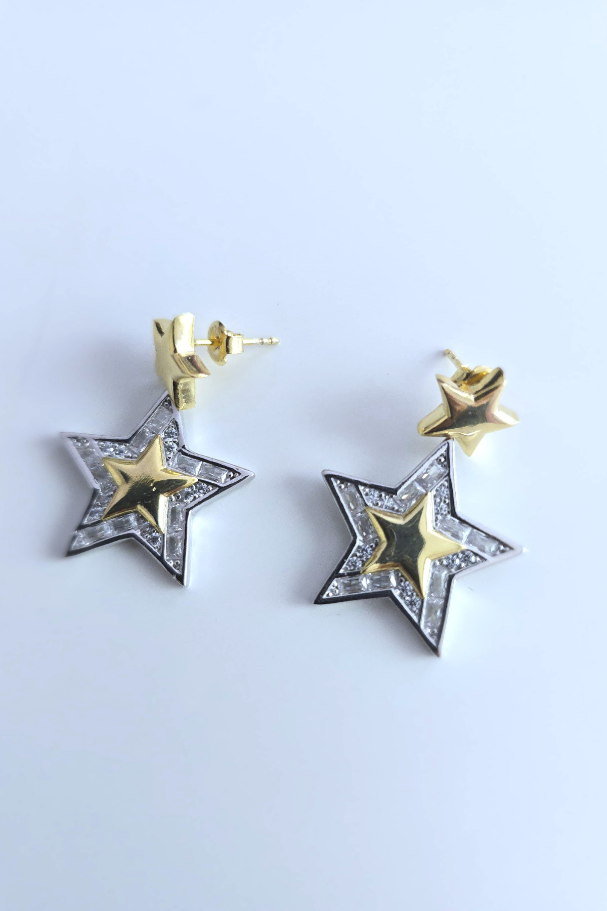 Seen By Seda İki Renkli Yıldız Küpe SN-2095