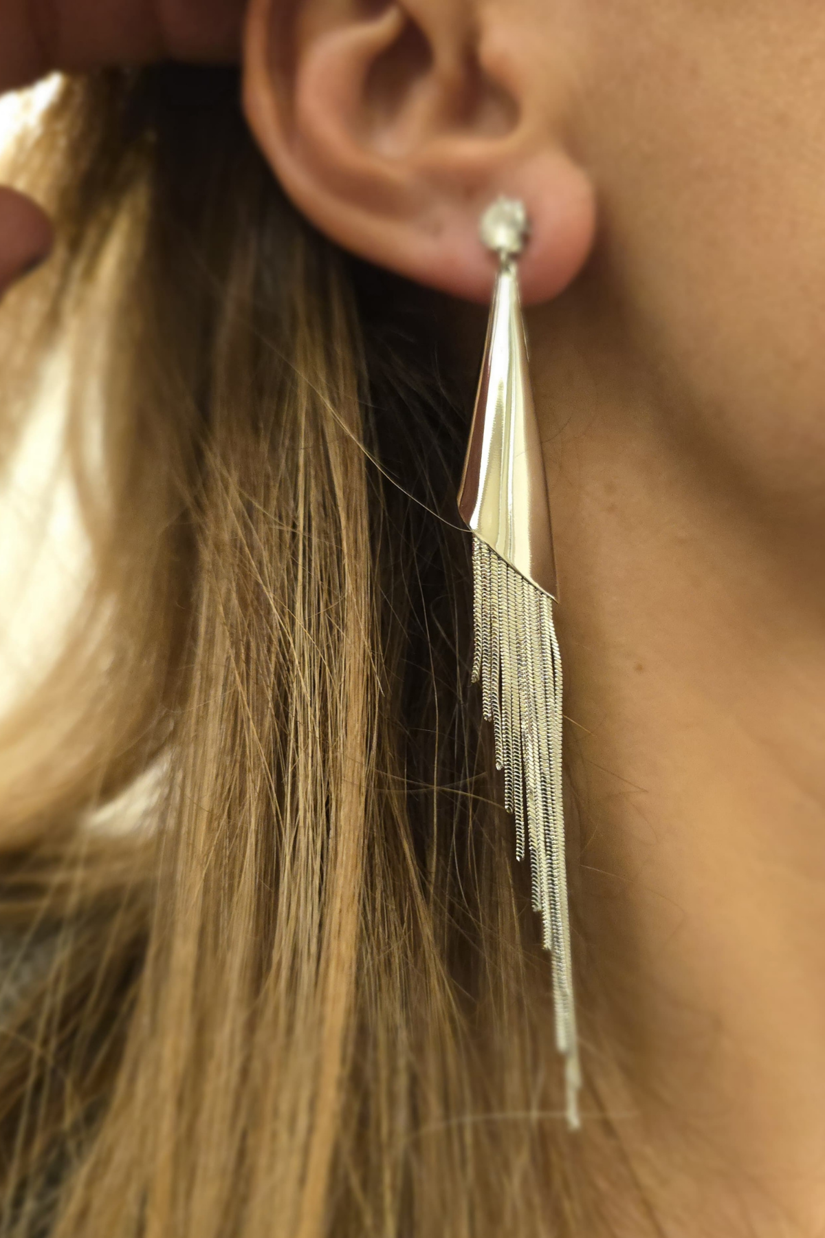 Seen By Seda Taşlı Huni Küpe, Beyaz  SN-18229