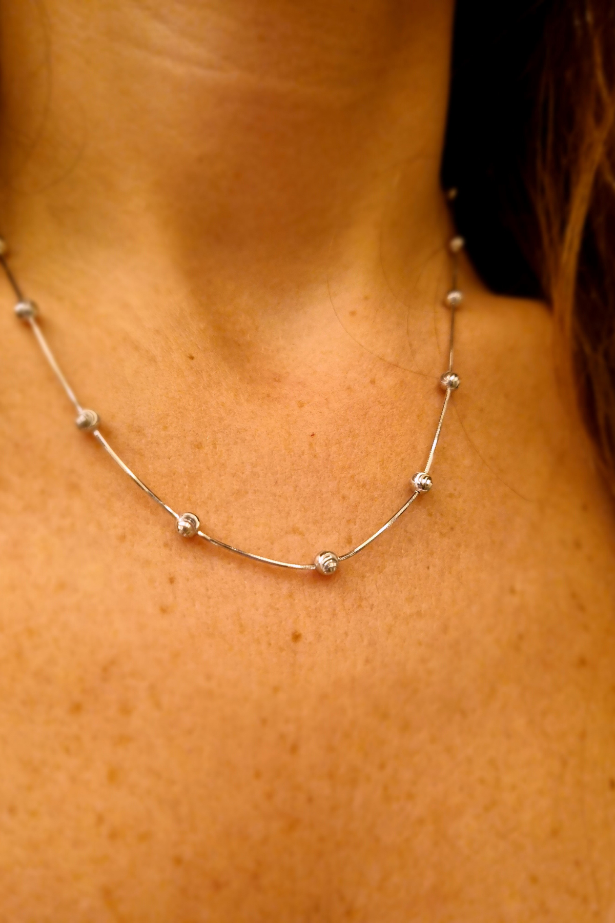 Seen By Seda Toplu Yılan Zincir Gümüş Kolye SN-2033