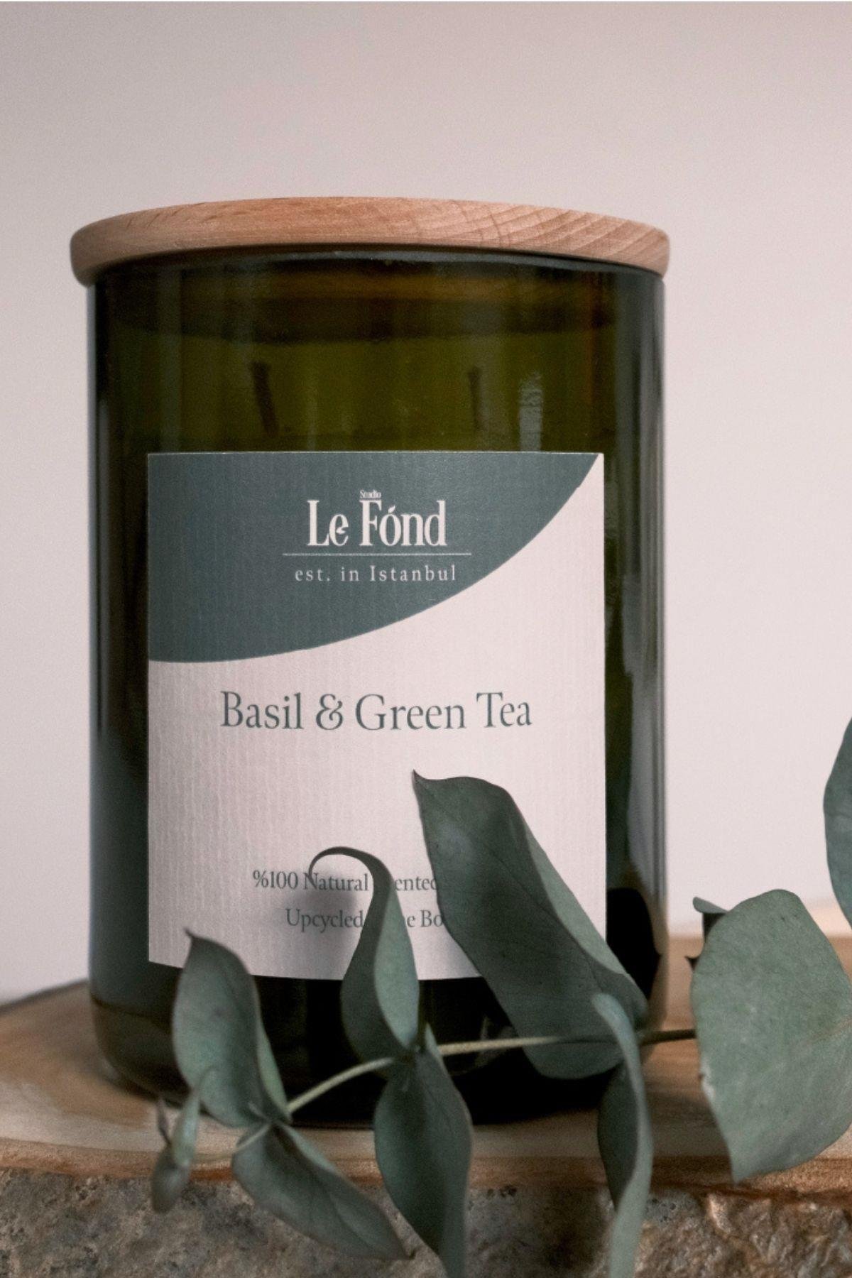 Studio Le Fond Mum - Basil & Green Tea - Ahşap Kapaklı (Açık renk)