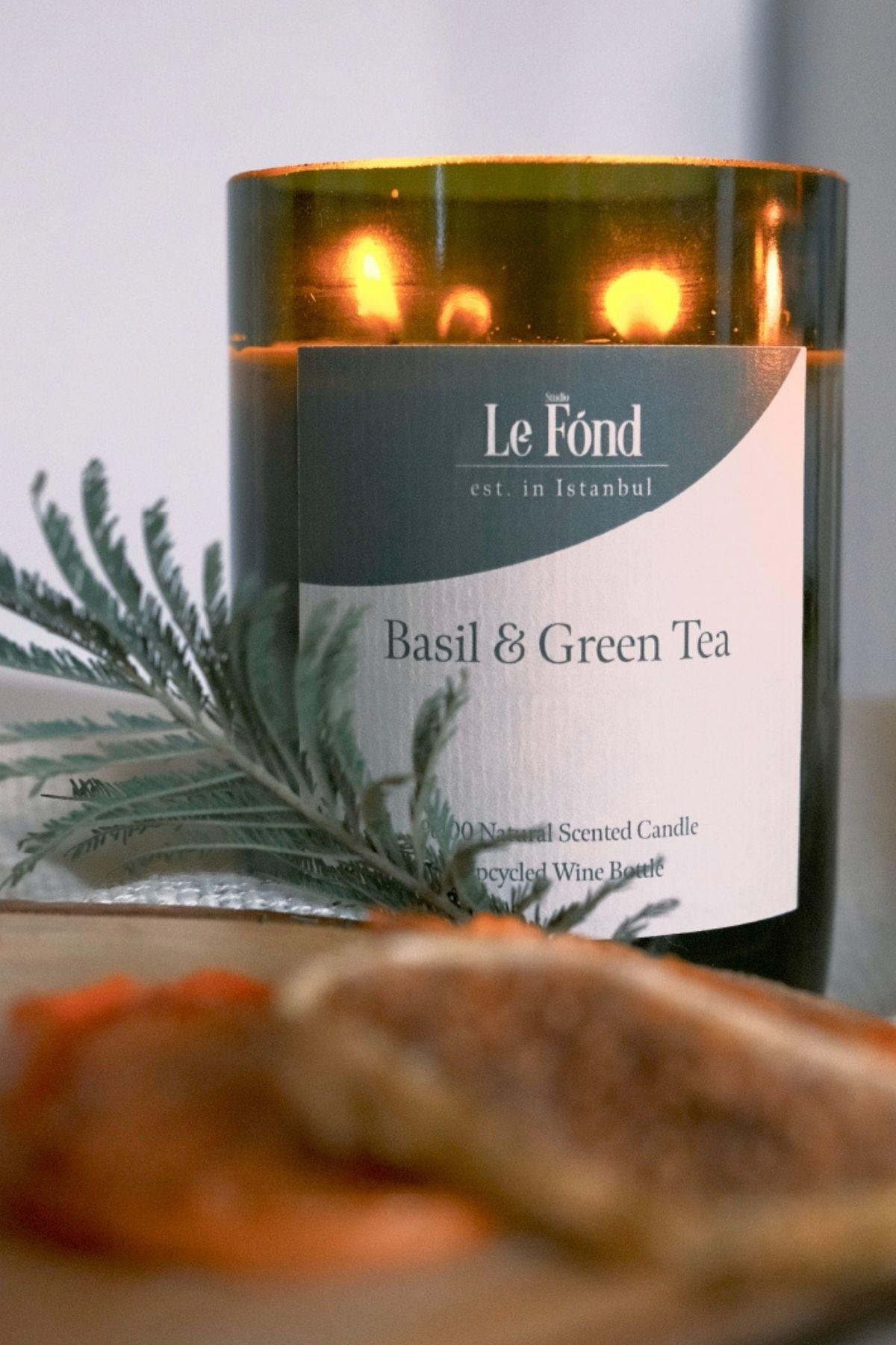 Studio Le Fond Mum - Basil & Green Tea - Ahşap Kapaklı (Açık renk)
