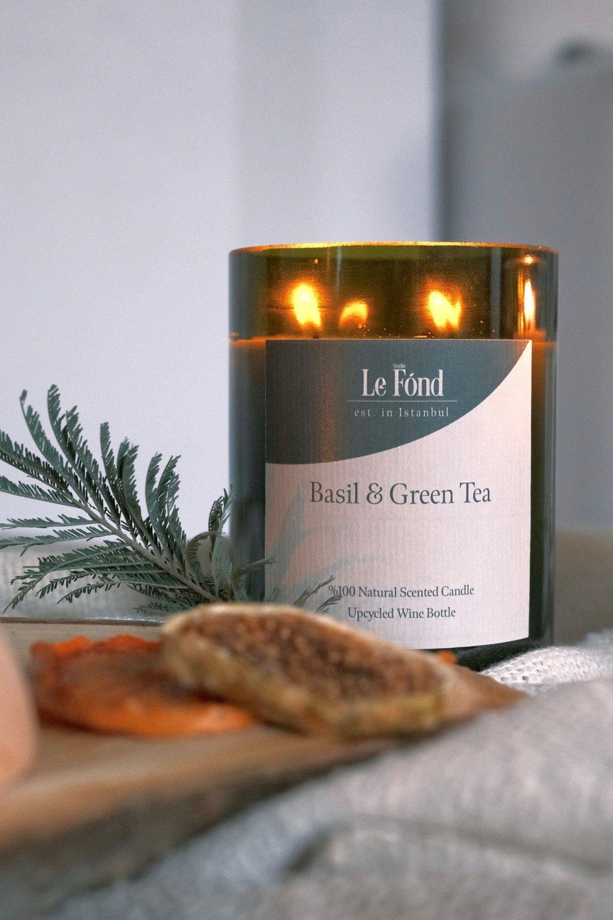 Studio Le Fond Mum - Basil & Green Tea - Ahşap Kapaklı (Açık renk)