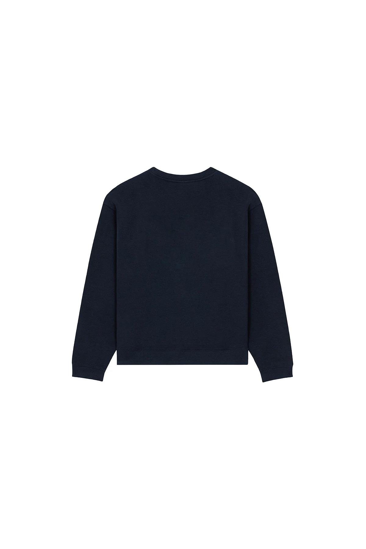 Sur La Neige Lacivert Baskılı Sweatshirt