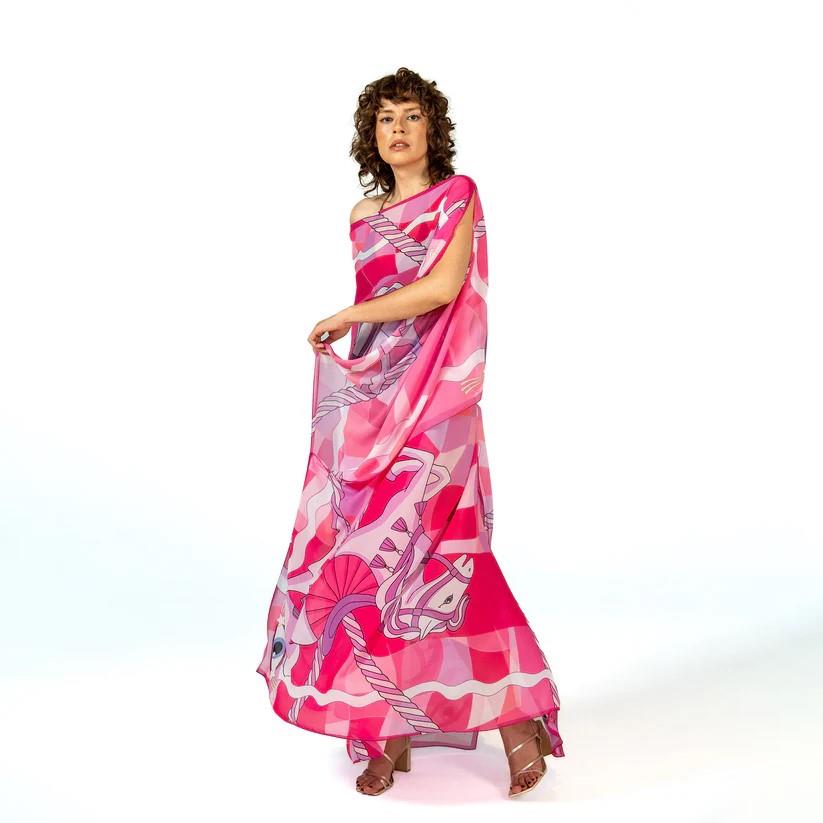 TukuTukum Pink Dreams Şifon Kaftan