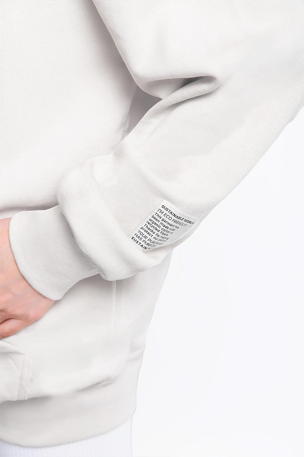Uniqvibe Fermuarlı Organik Pamuklu Fermuarlı Hoodie