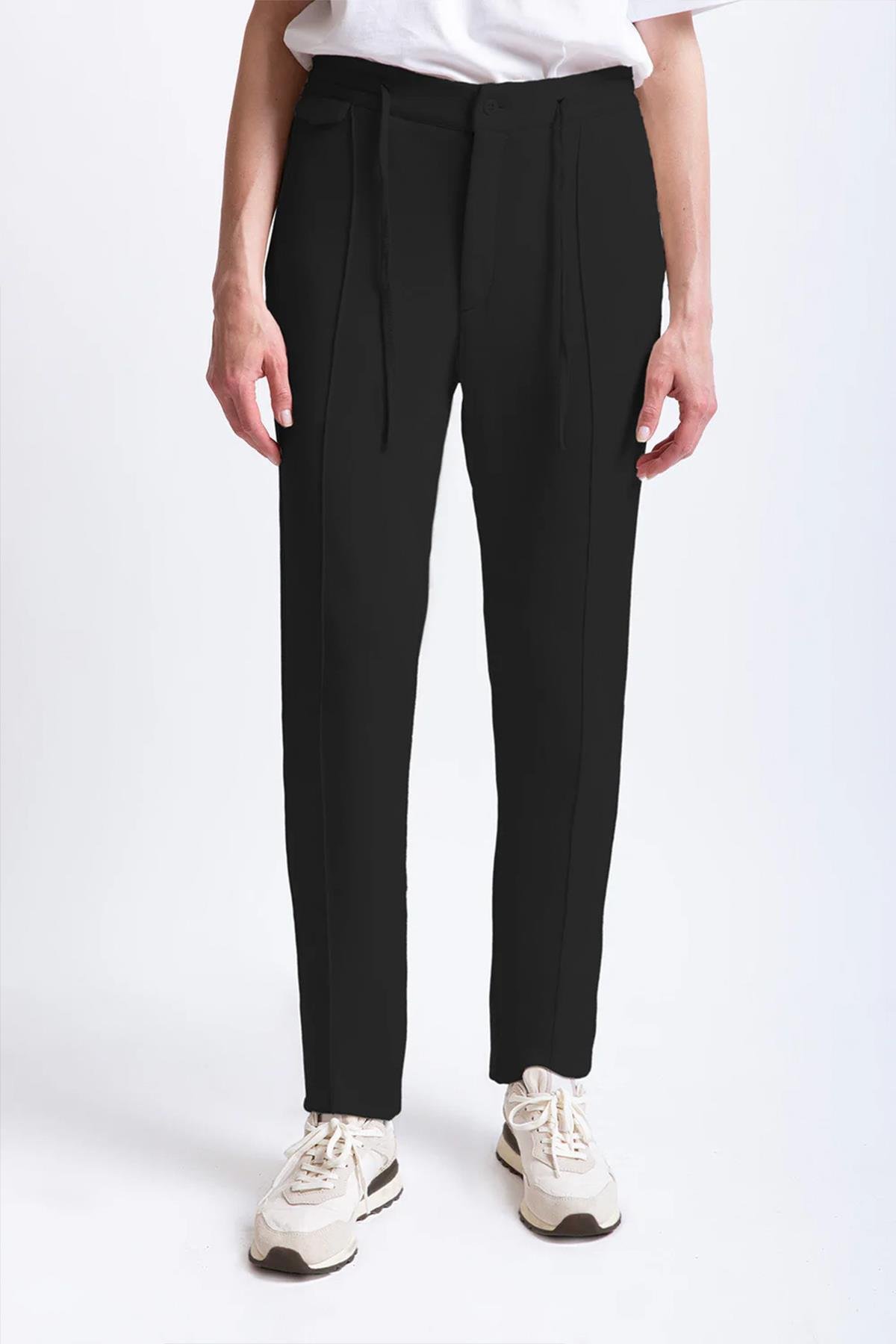 Uniqvibe Organik Pamuklu Siyah Kadın Sweatpant