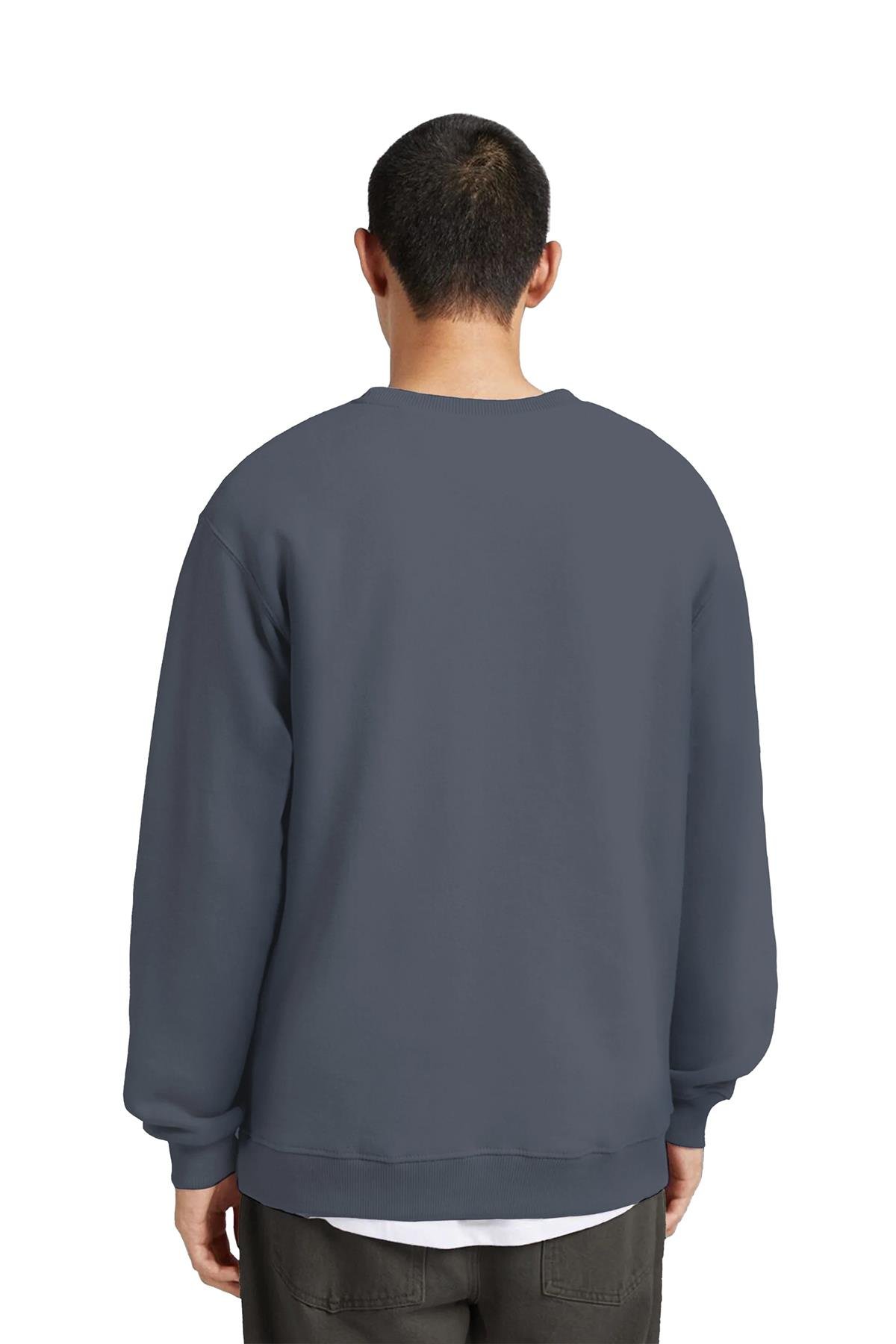 Uniqvibe Penguen Nakışlı Organik Pamuklu Sweatshirt