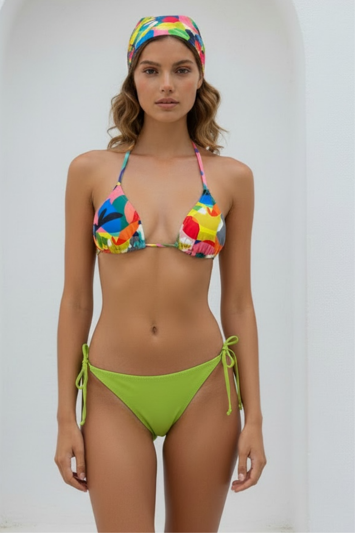 Violet Üçgen Desenli Bikini Üstü LM26125_COLOR