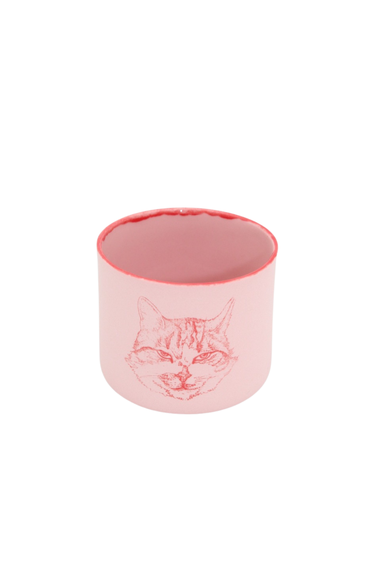 Wonder Clay Kedili Porselen Kupa  Pembe