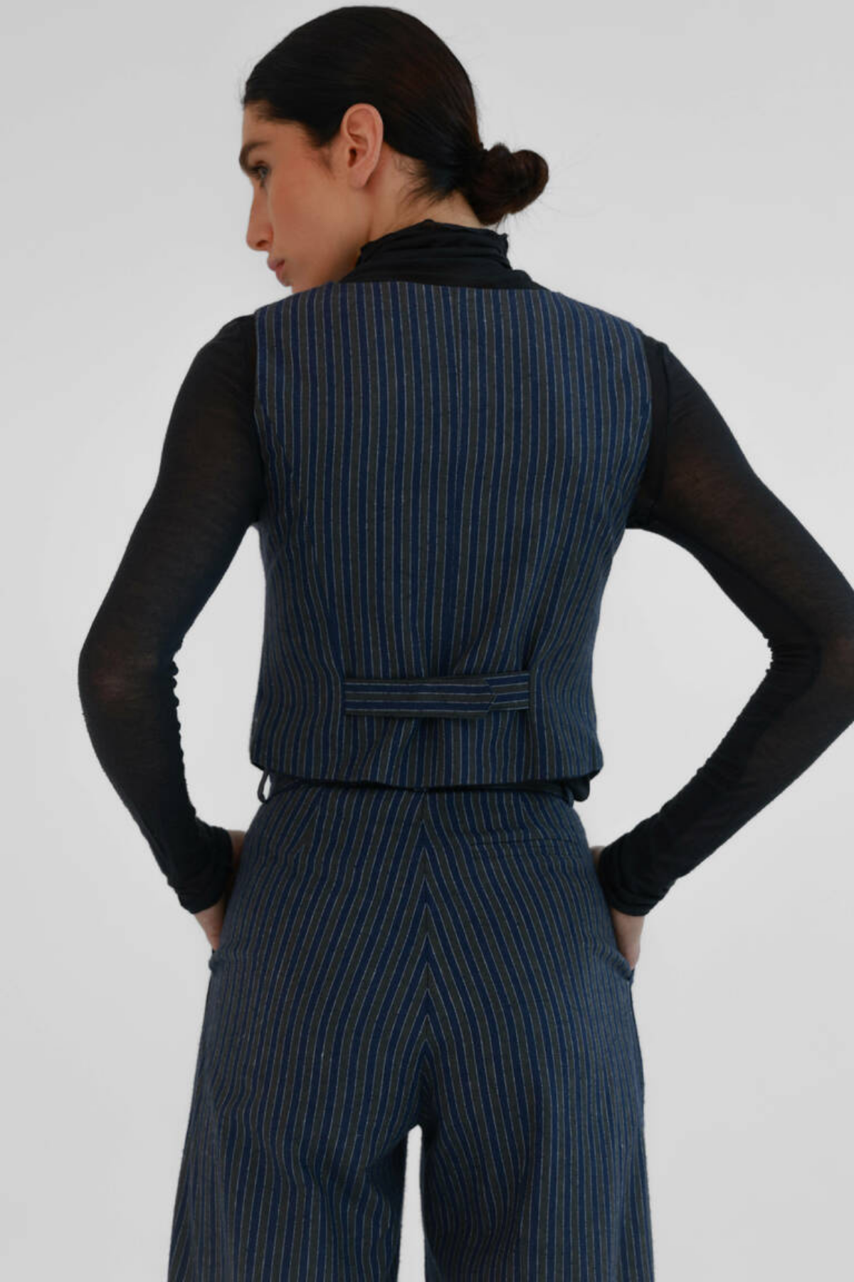 Zoe Clothing Çizgili Yelek 