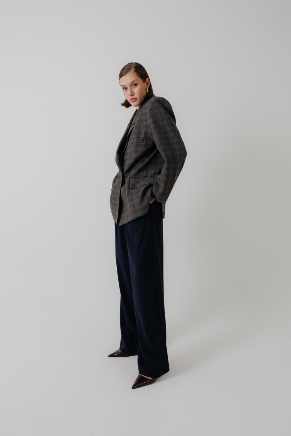 Zoe Clothing Ekose Blazer Ceket 