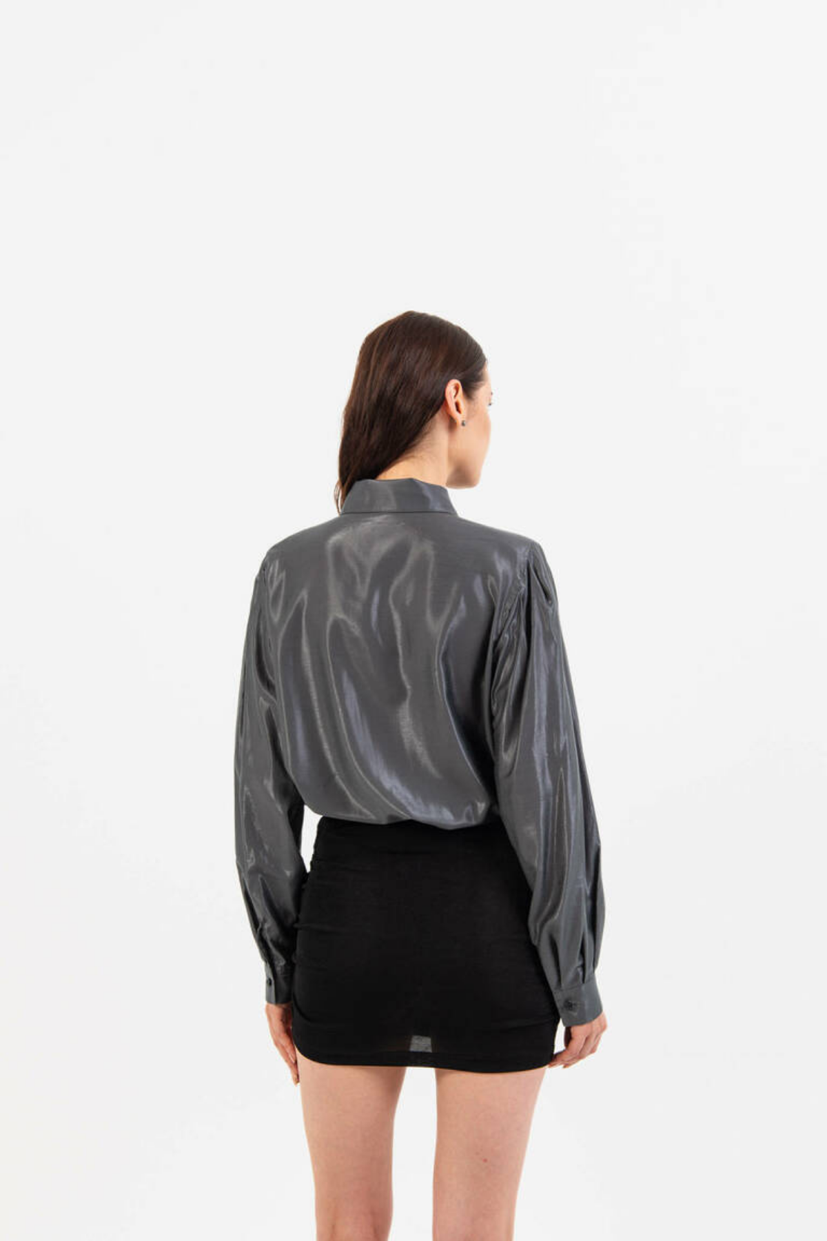 Zoe Clothing Gri Vatkalı Gömlek