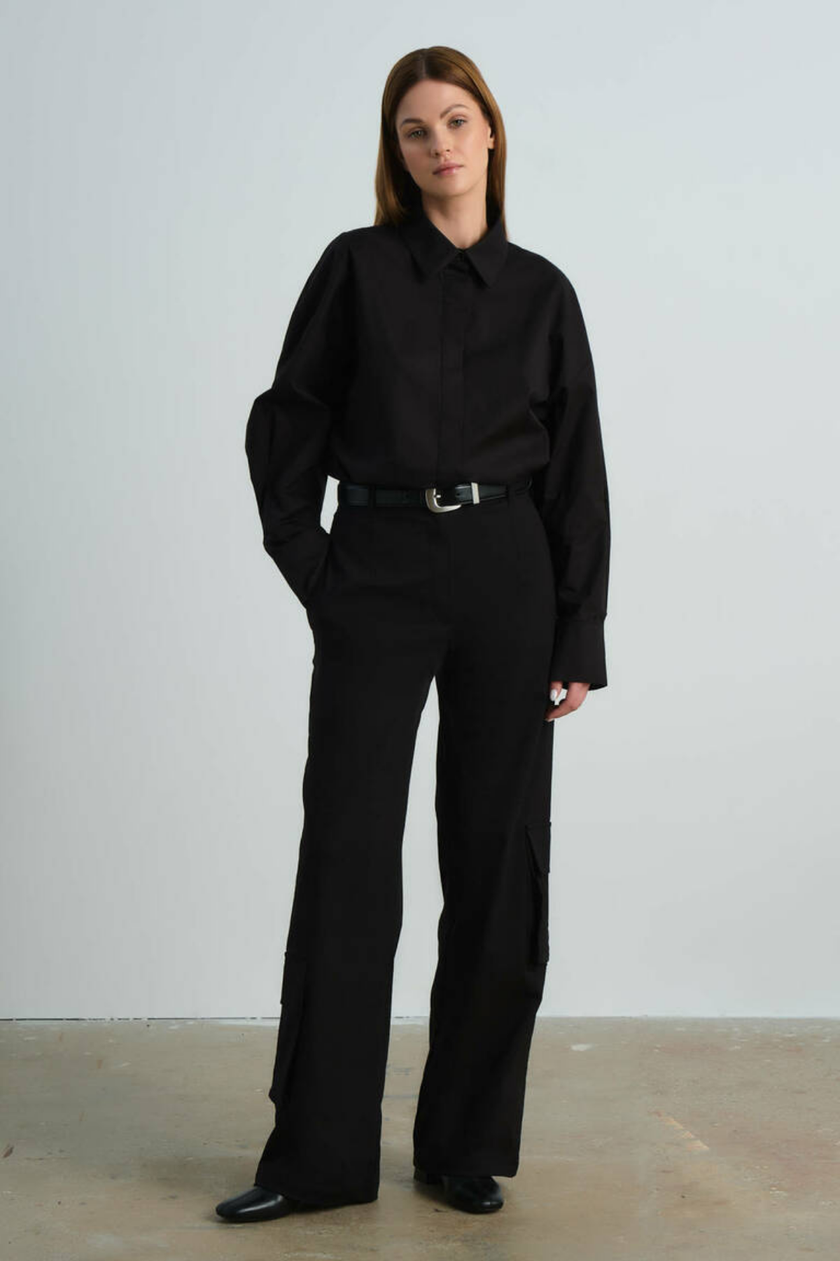 Zoe Clothing Siyah Oversize Gömlek