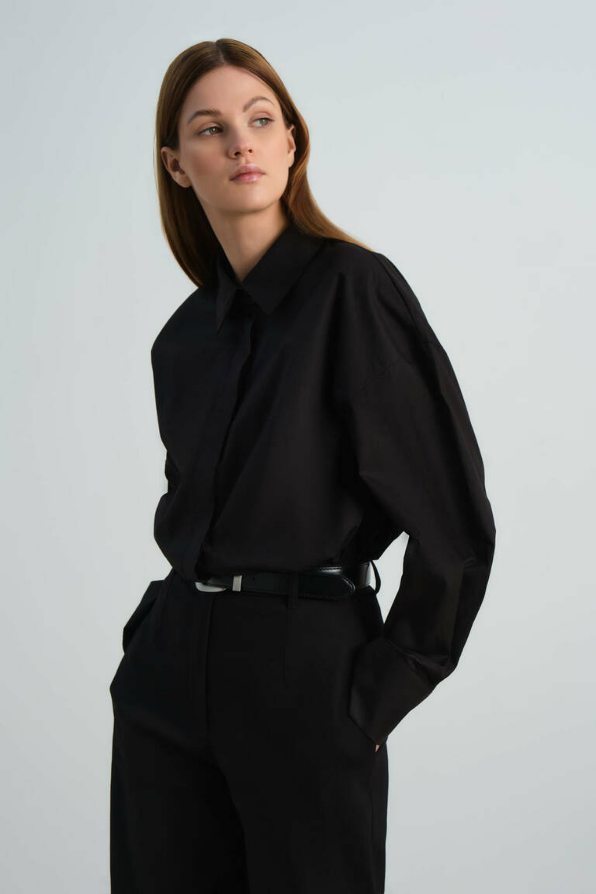 Zoe Clothing Siyah Oversize Gömlek