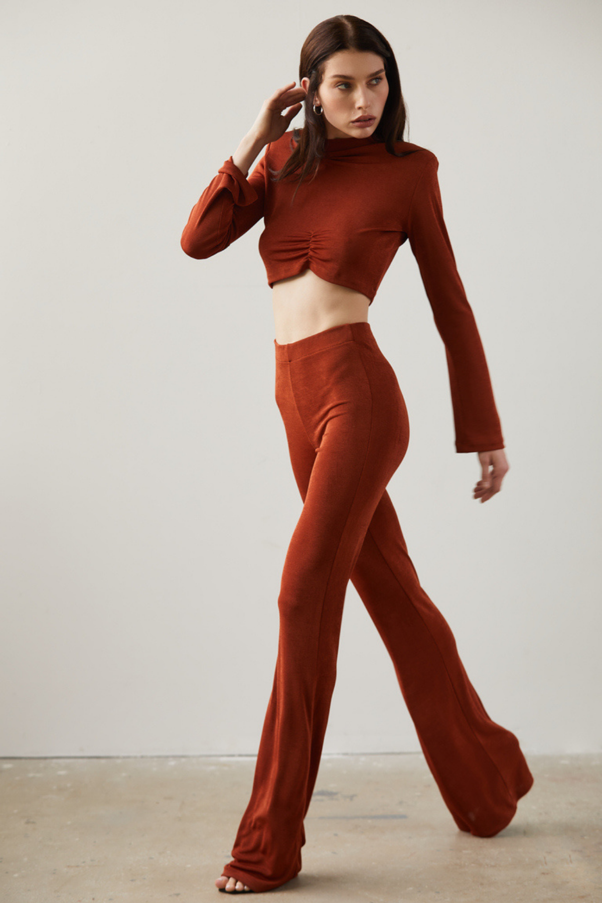 Zoe Clothing Suzanne Takım Kiremit Dokulu Kumaş