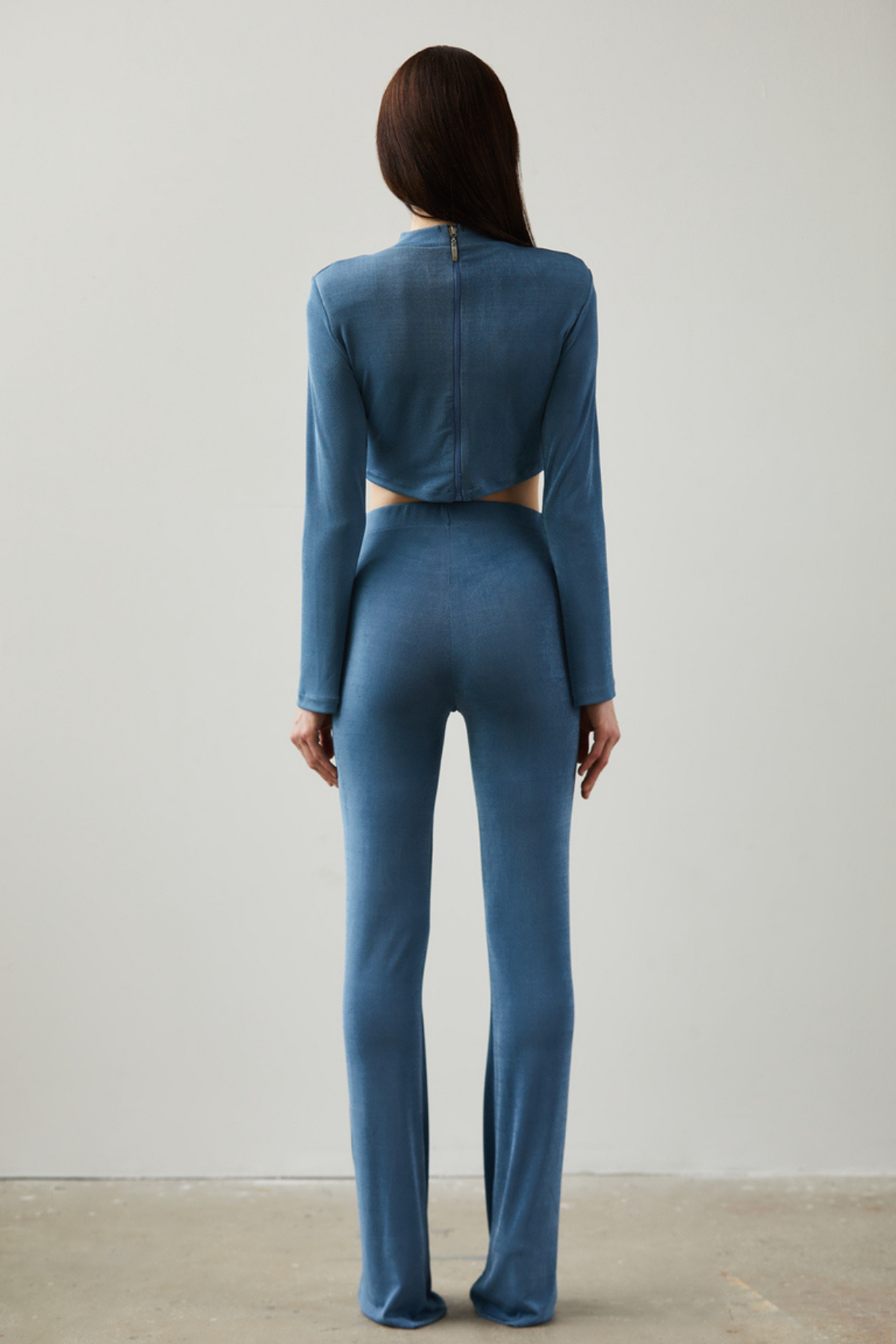 Zoe Clothing Suzanne Takım Mavi Dokulu Kumaş