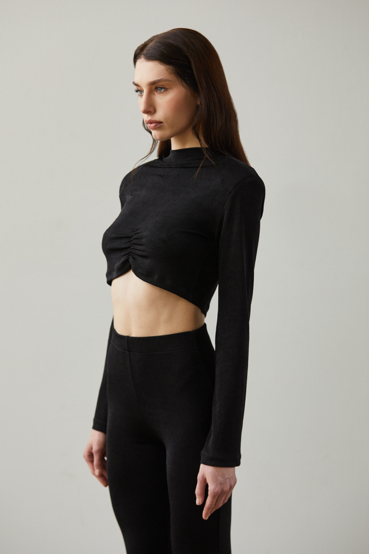 Zoe Clothing Suzanne Takım Siyah Dokulu Kumaş