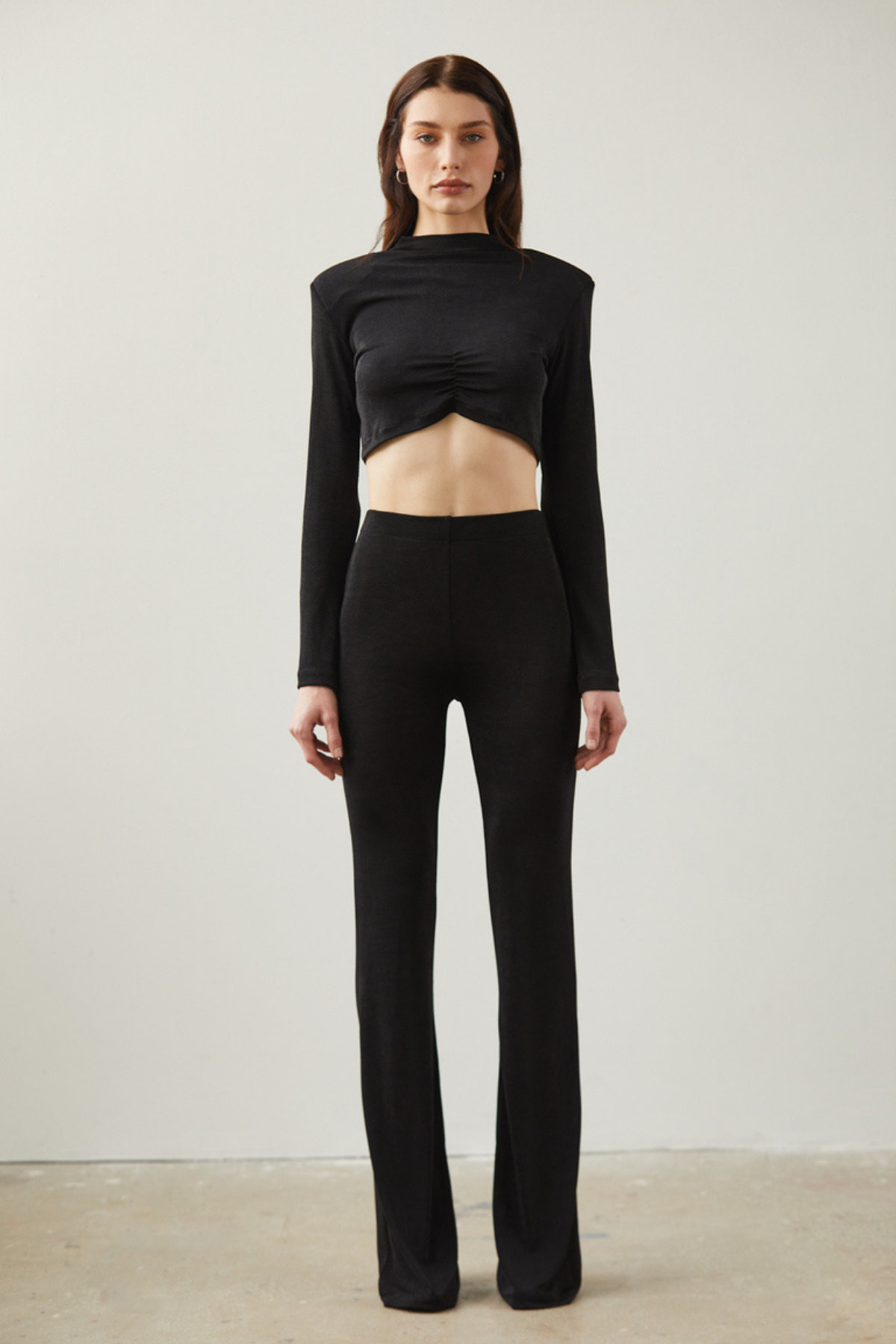 Zoe Clothing Suzanne Takım Siyah Dokulu Kumaş