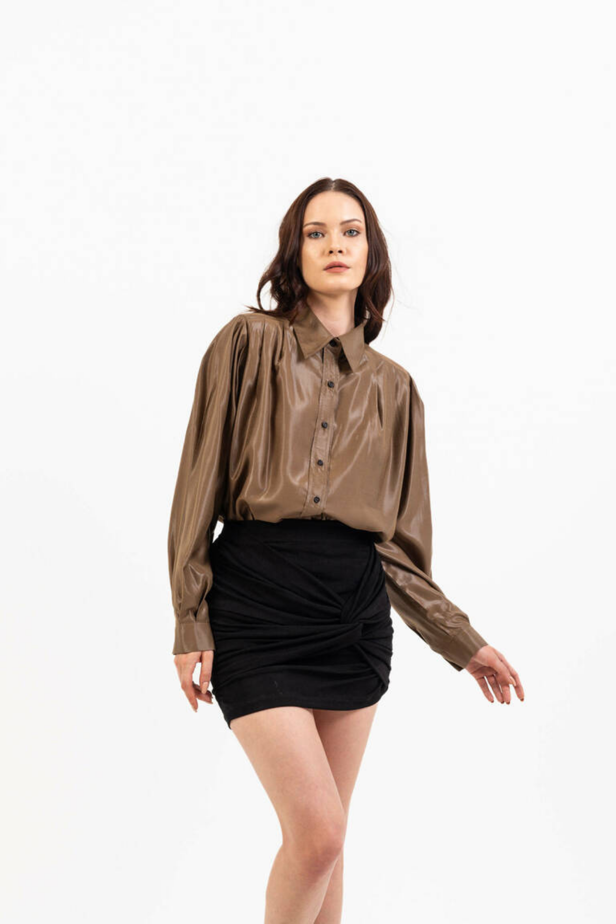 Zoe Clothing Vatkalı Vizon Gömlek