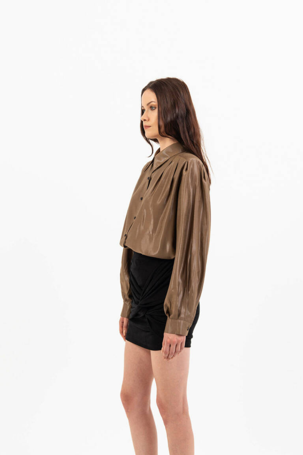 Zoe Clothing Vatkalı Vizon Gömlek