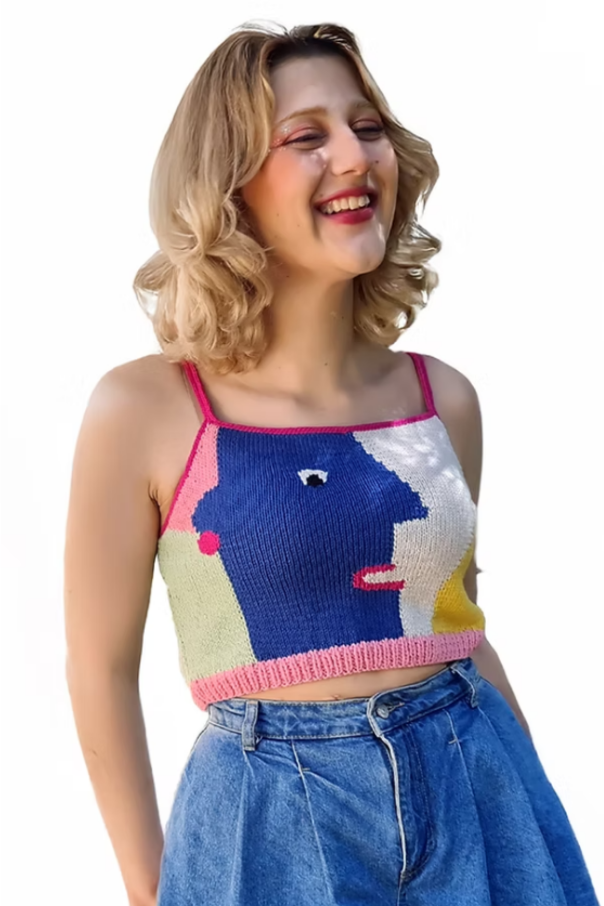 Zone Design Crop Bluz - Mavili