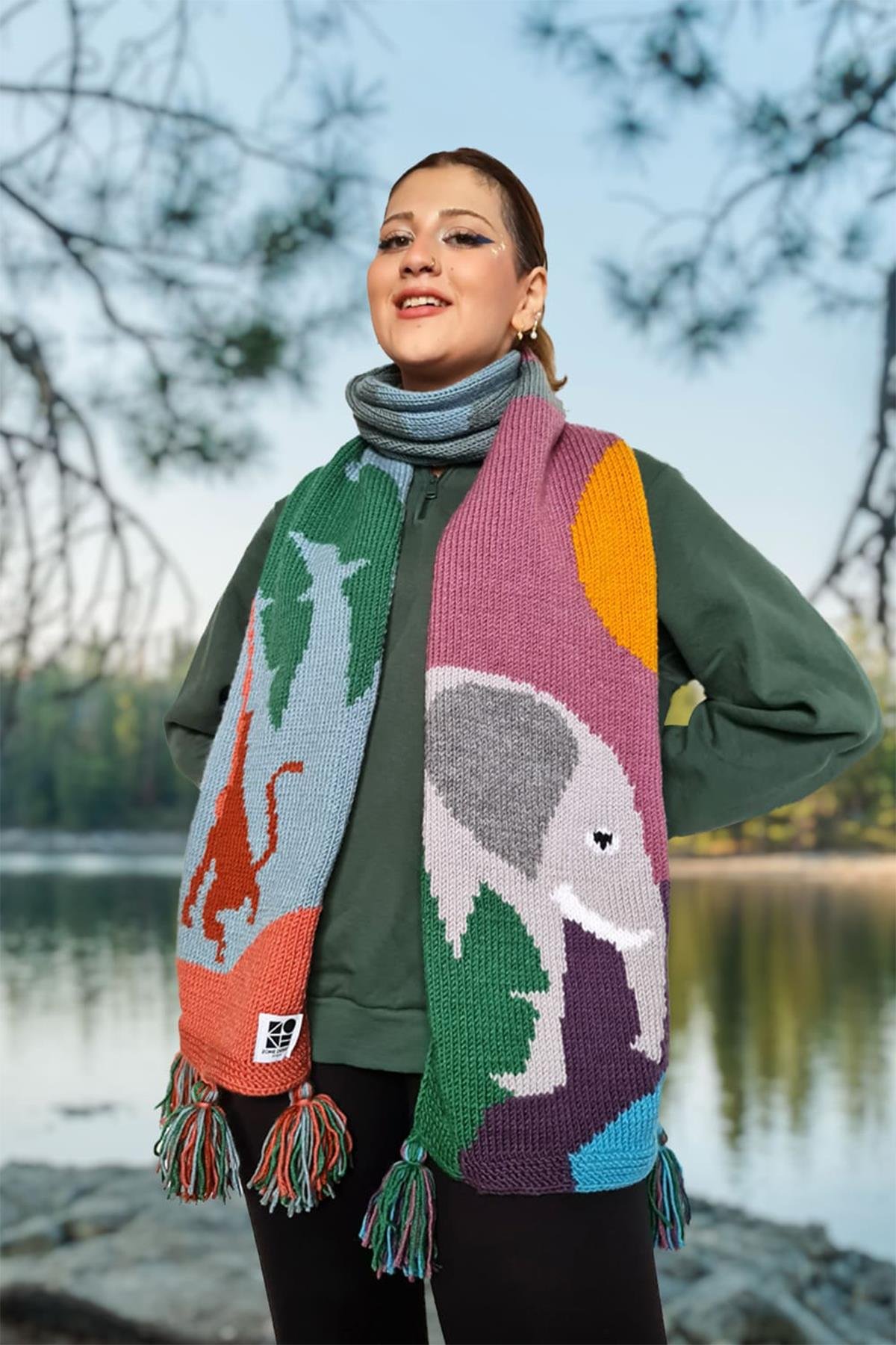 Zone Design El Örgüsü Atkı  |  Tropiko