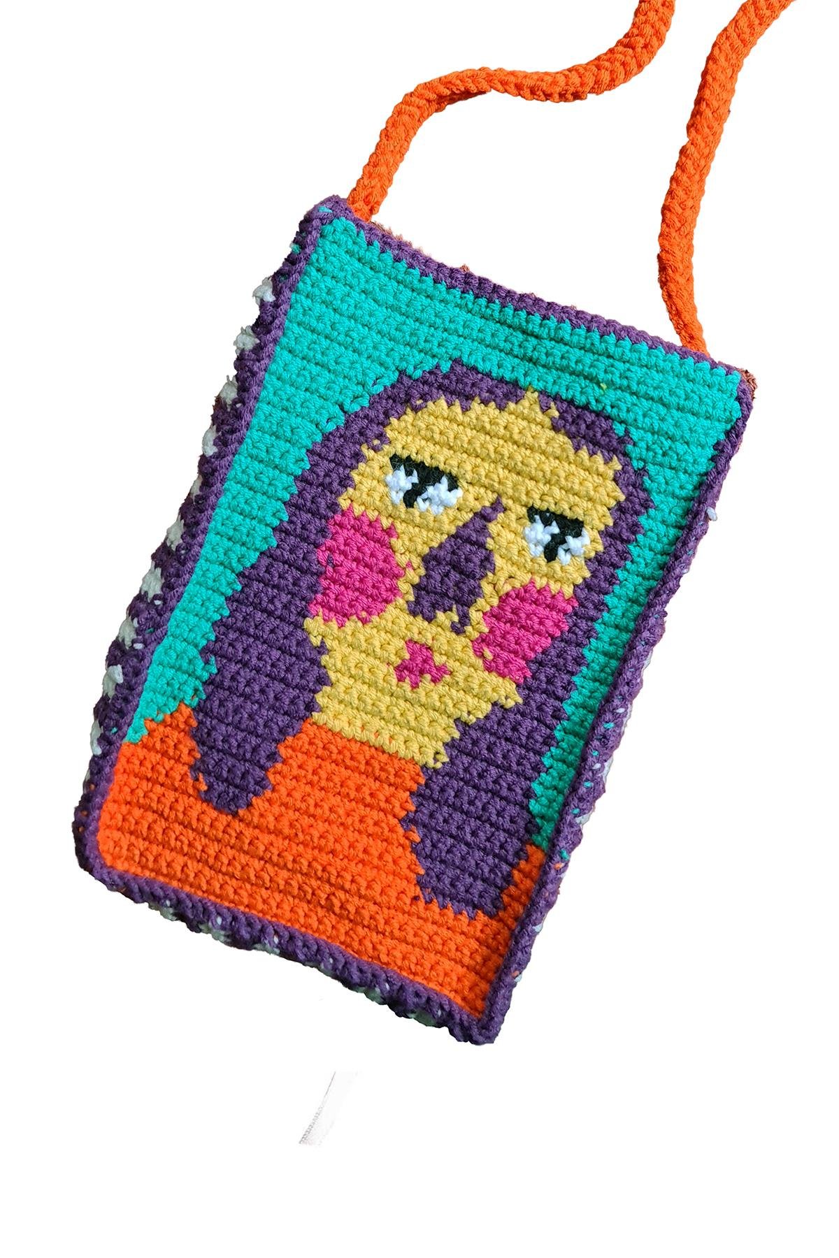 Zone Design El Örgüsü Telefon Çantası  |  Sarıko