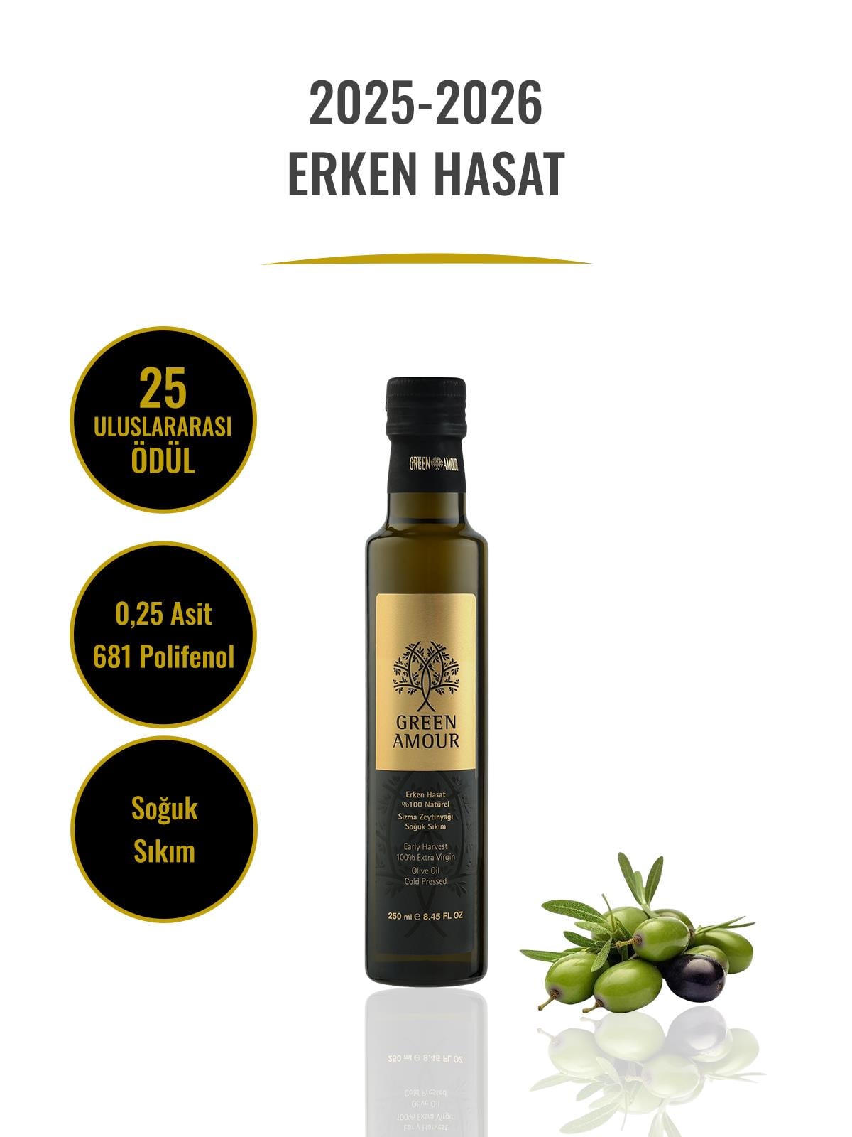 Yüksek polifenollü erken hasat zeytinyağı