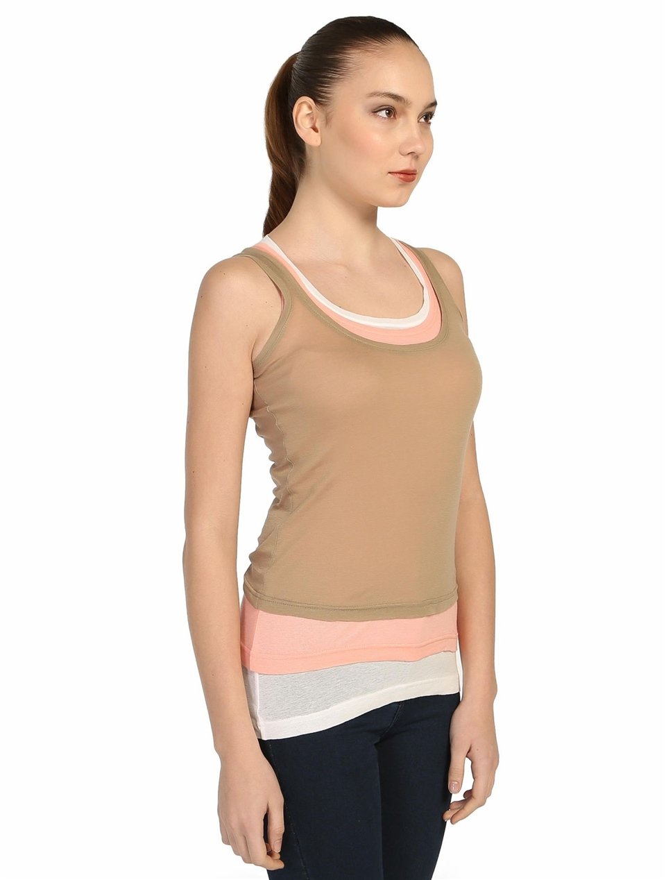 3'lü T-shirt - Vizon
