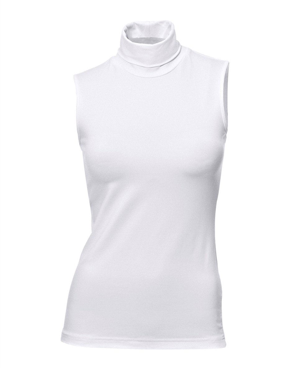 Basic Boğazlı Kolsuz Üst - Beyaz