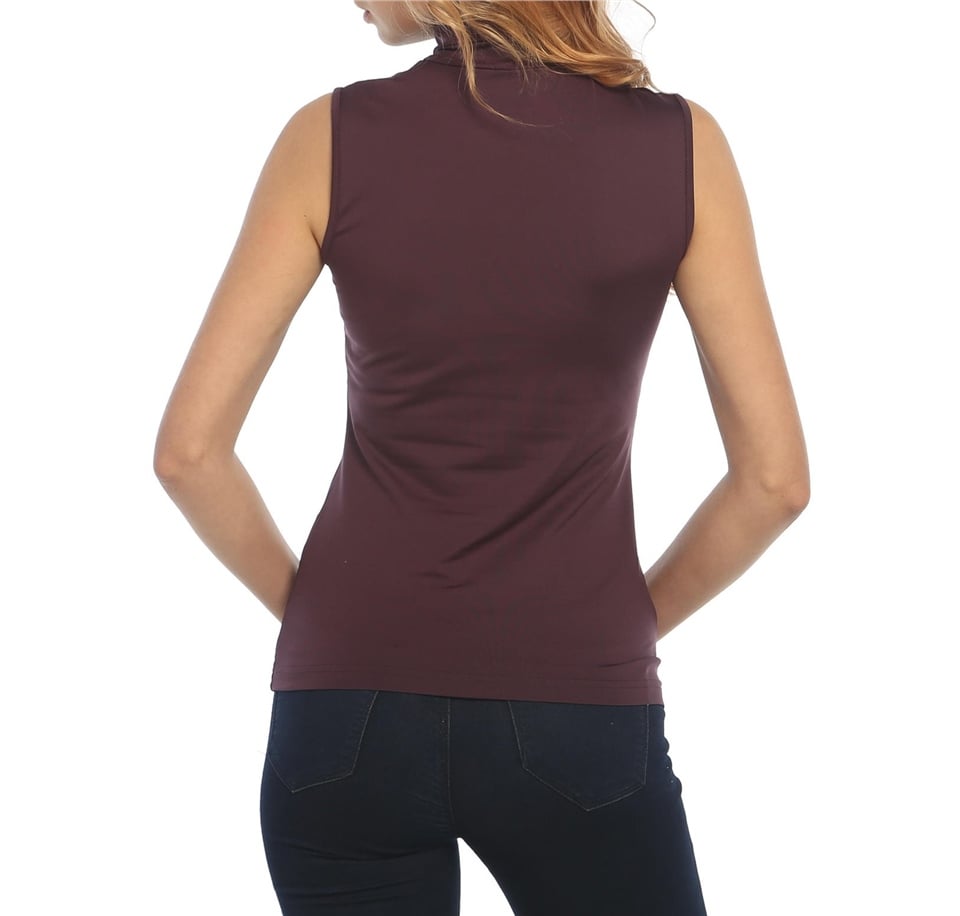 Basic Boğazlı Üst - Bordo