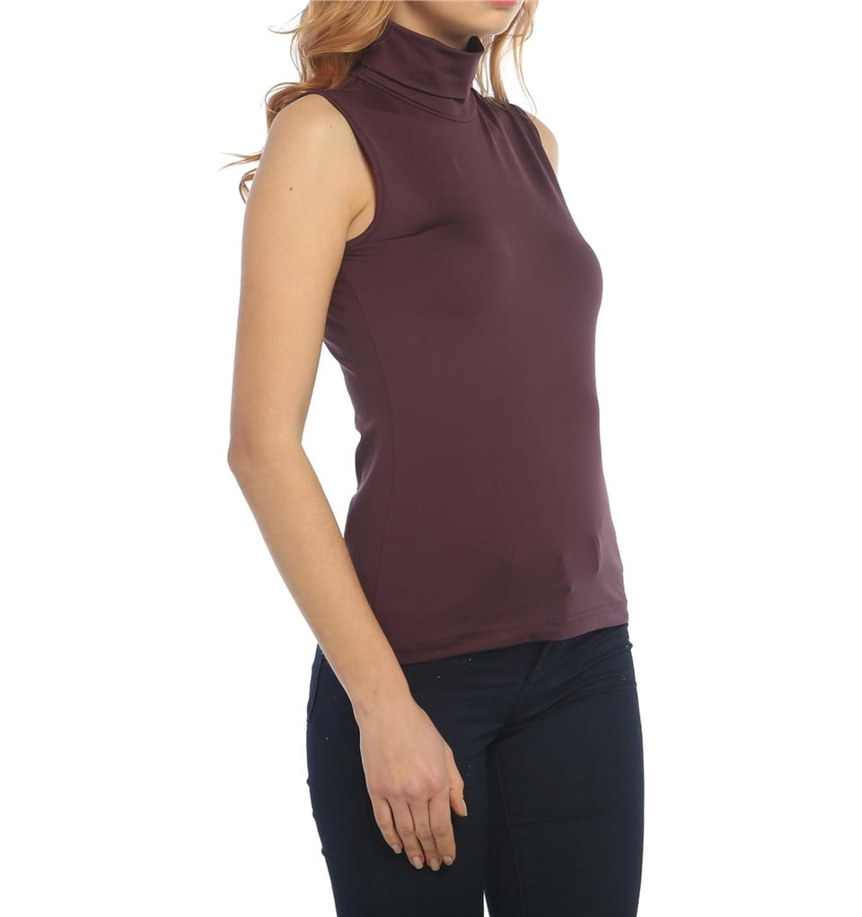 Basic Boğazlı Üst - Bordo