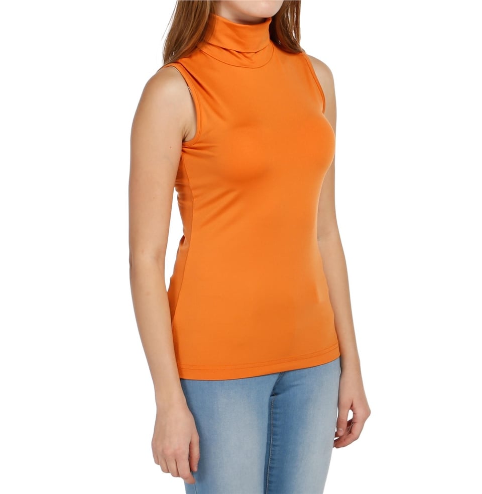 Basic Boğazlı Üst - Turuncu