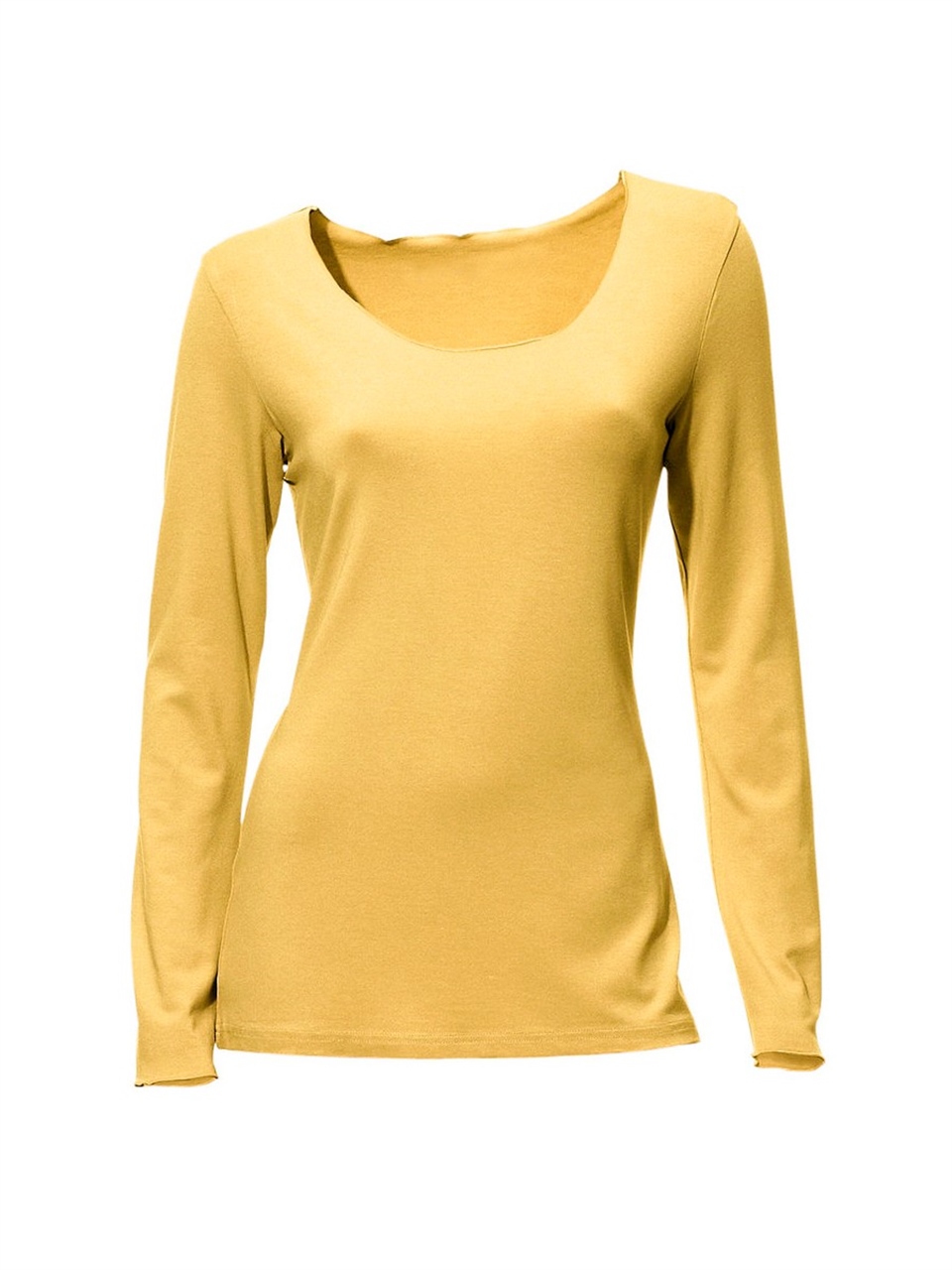 Basic Uzun Kollu Tişört - Sarı