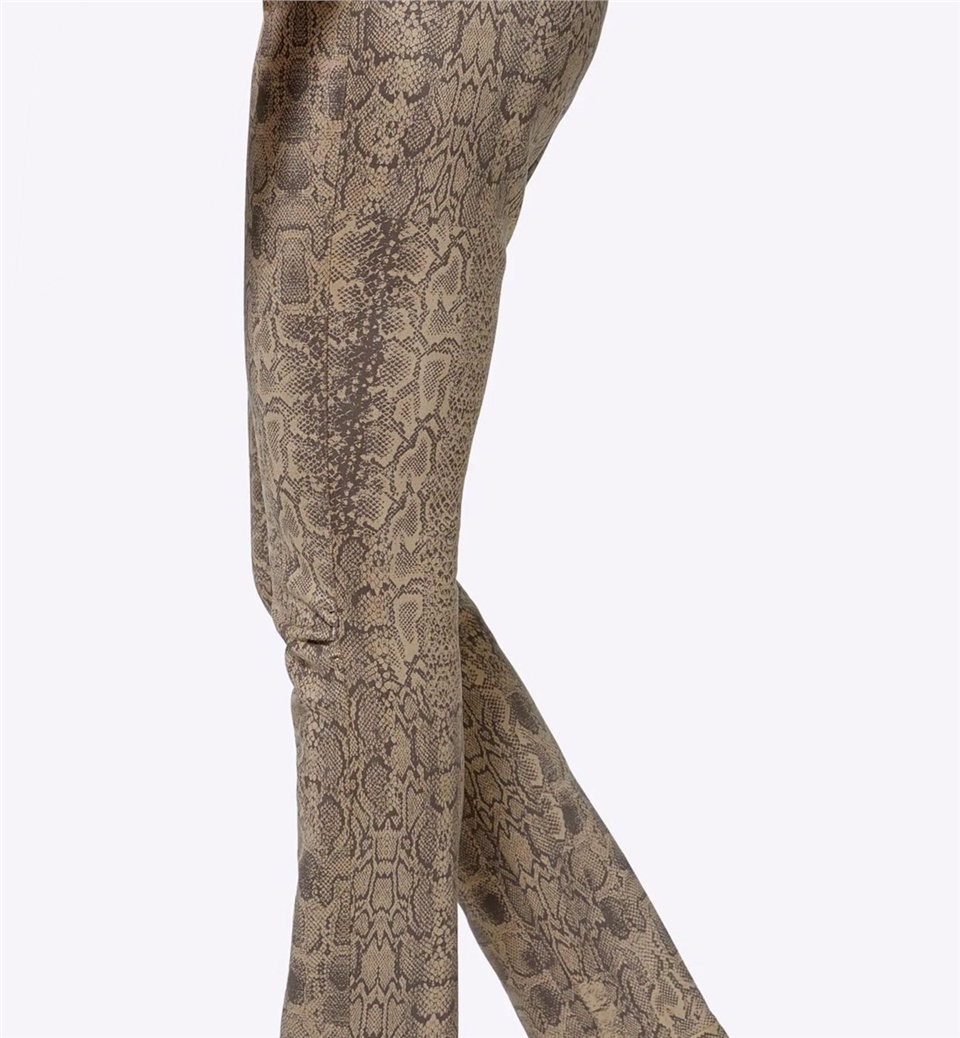 Baskılı Pantolan - Bej