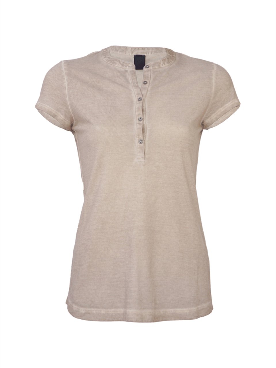 Batikli T-shirt - Bej
