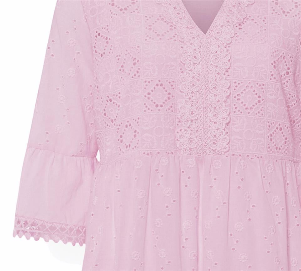 Dantelli Elbise - Pembe
