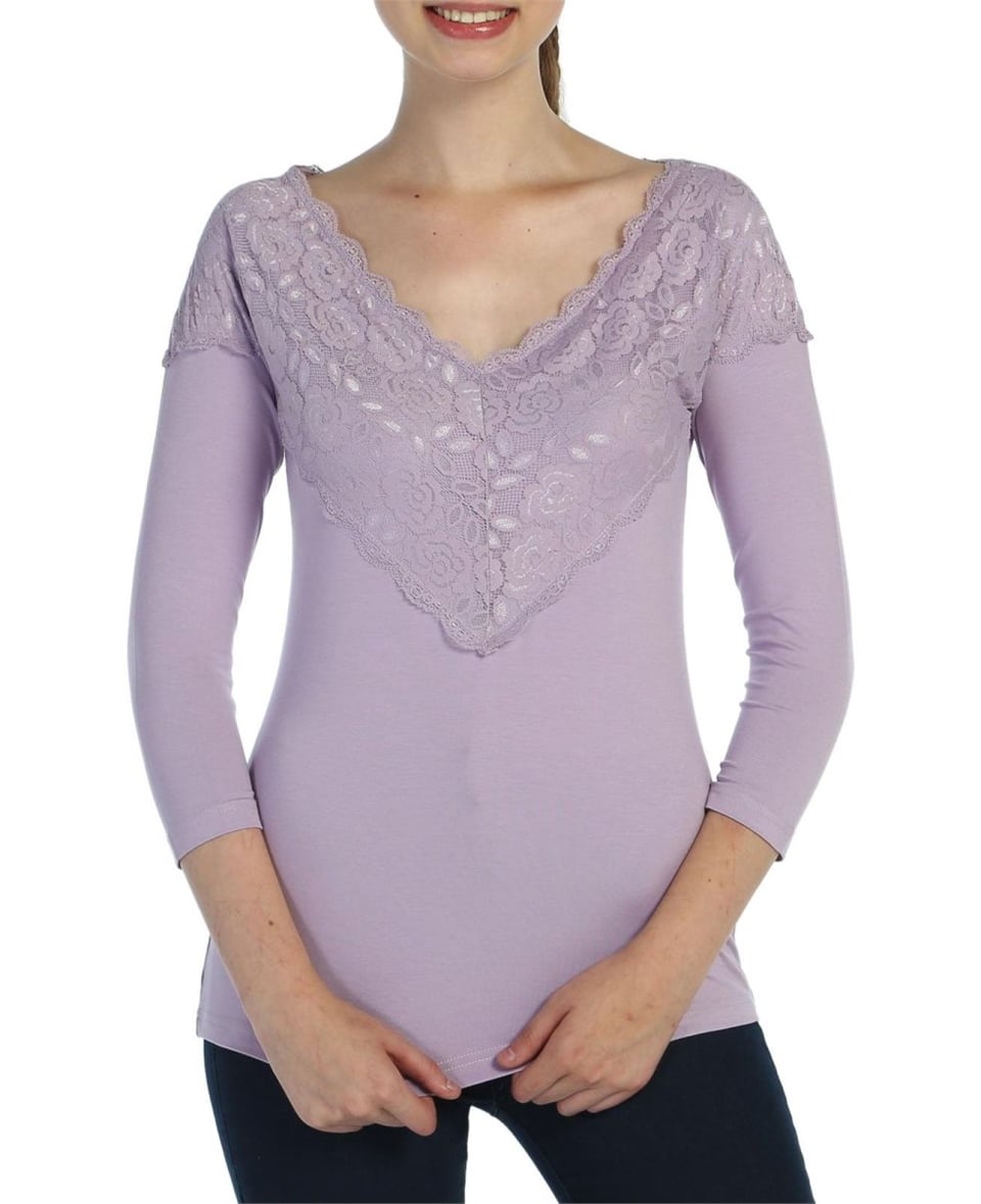 Dantelli T-shirt - Leylak