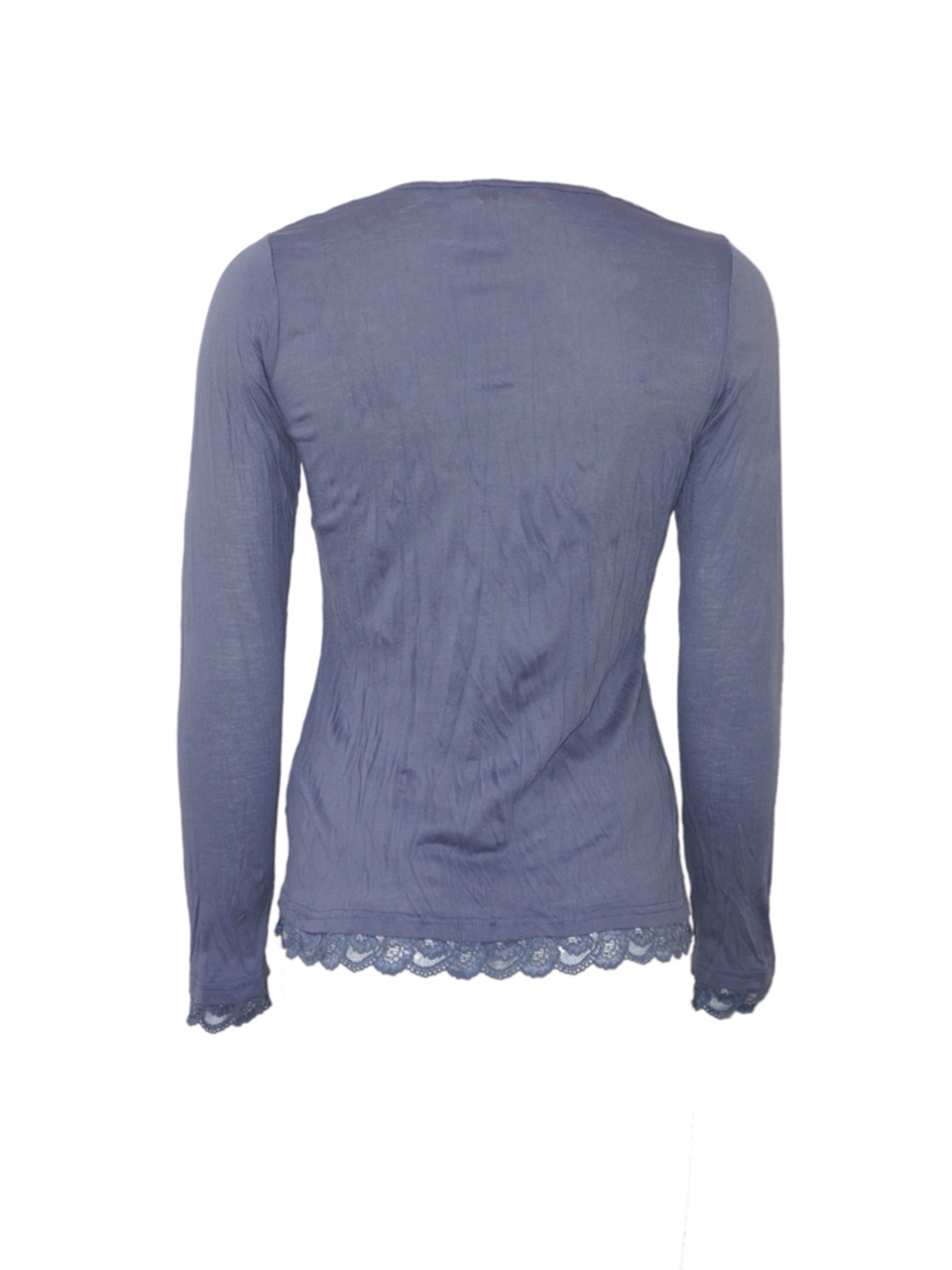 Dantelli T-shirt - Mavi