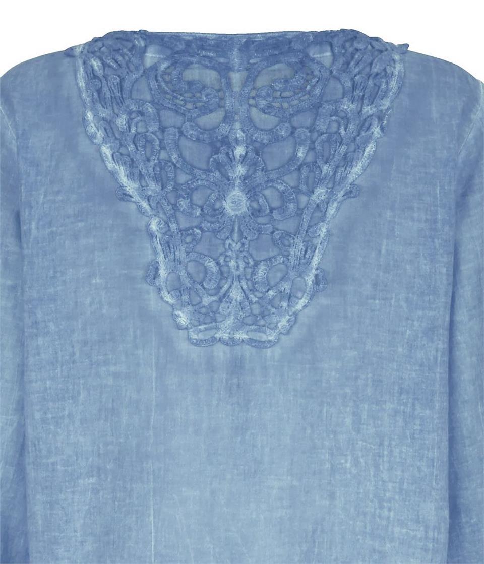 Dantelli Tunik - Mavi
