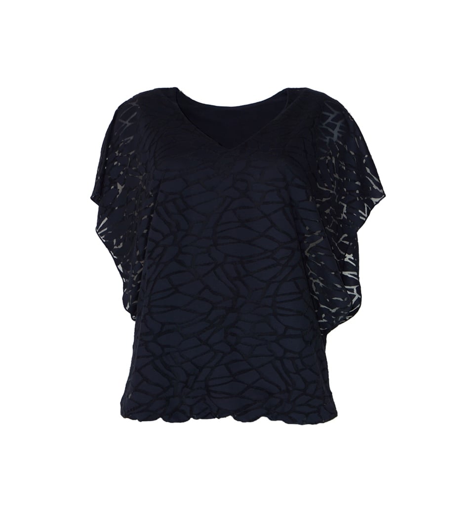 Devore Bluz - Lacivert
