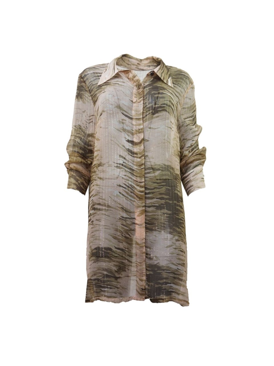 İpek Elbise - Baskılı