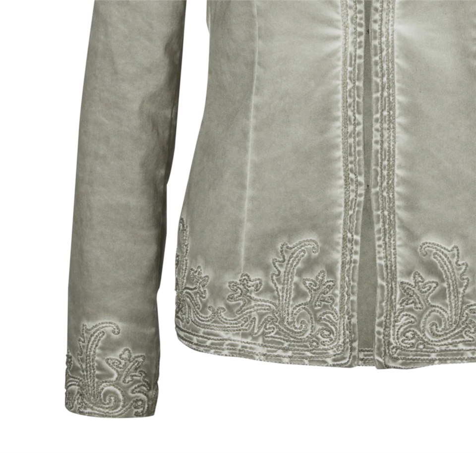 İşlemeli Blazer Ceket - Yeşil