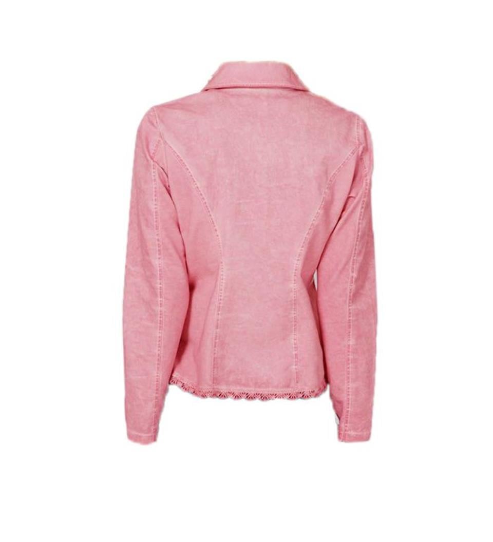 İşlemeli Ceket - Pembe