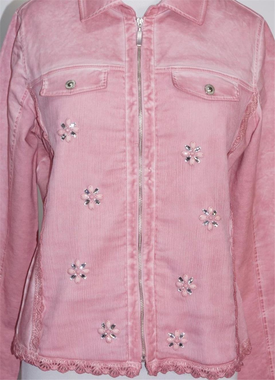 İşlemeli Ceket - Pembe