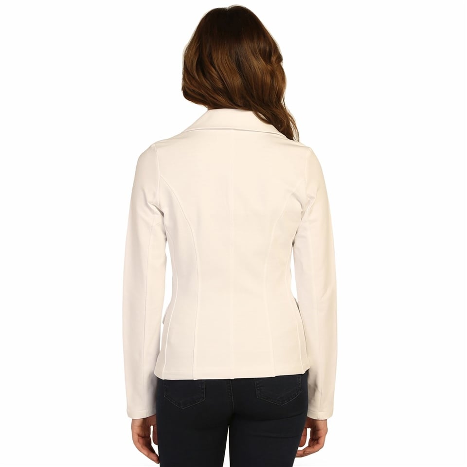 Jersey Blazer Ceket - Beyaz