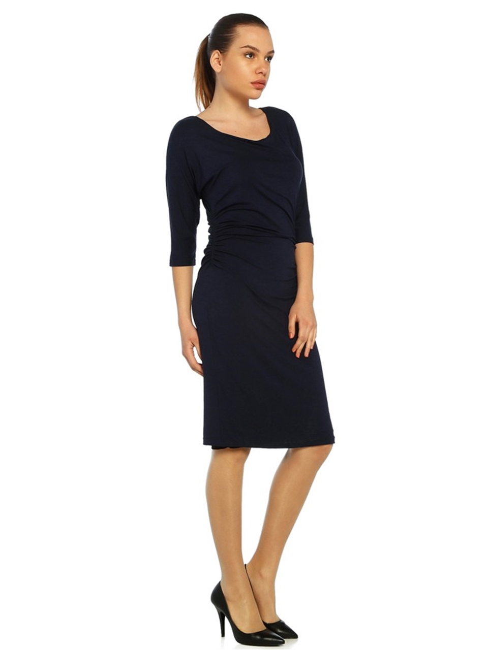 Jersey Elbise - Lacivert