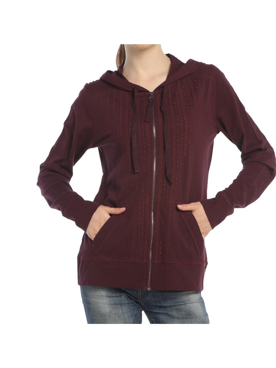 Kapşonlu Sweatshirt - Bordo
