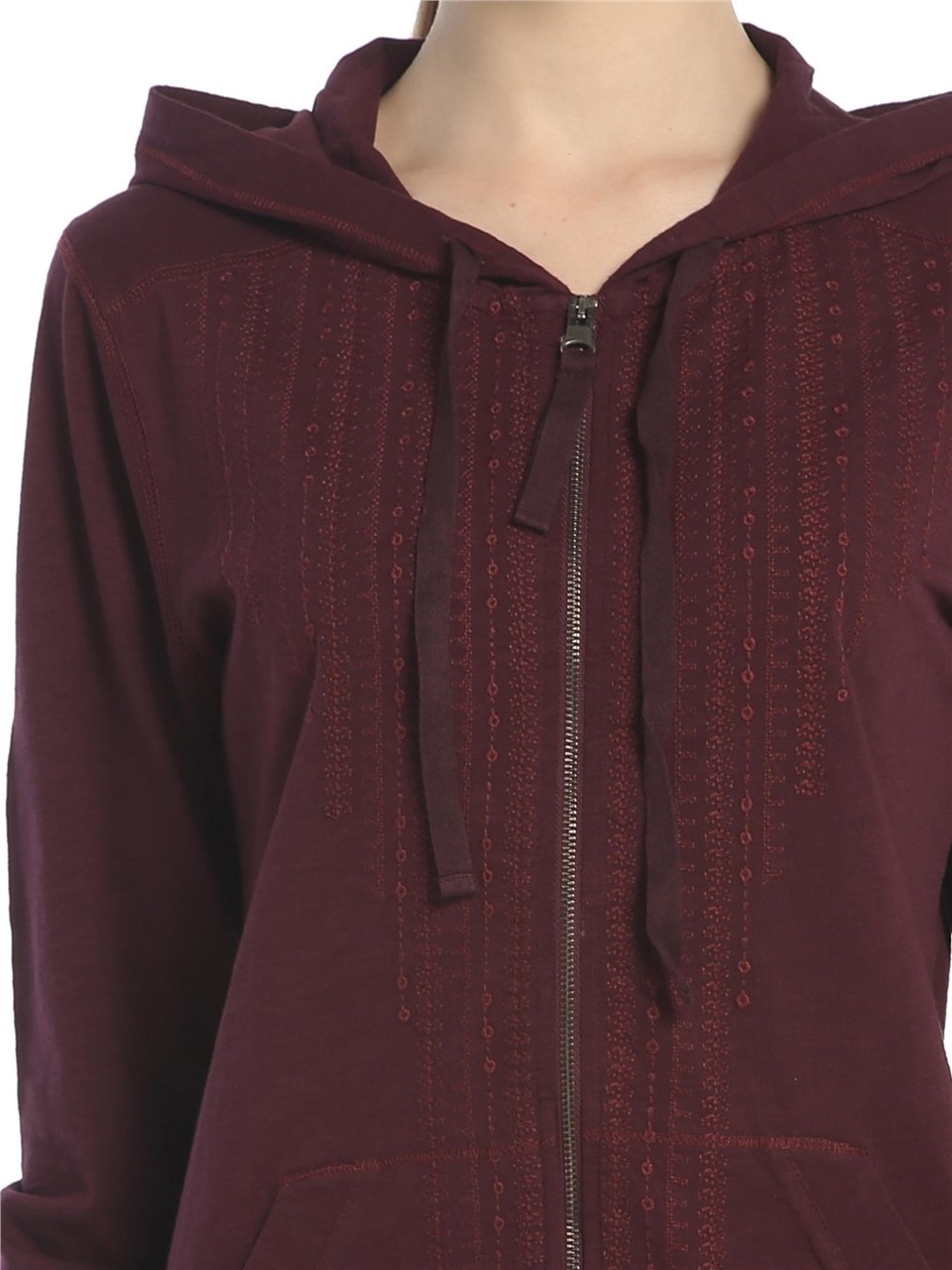 Kapşonlu Sweatshirt - Bordo