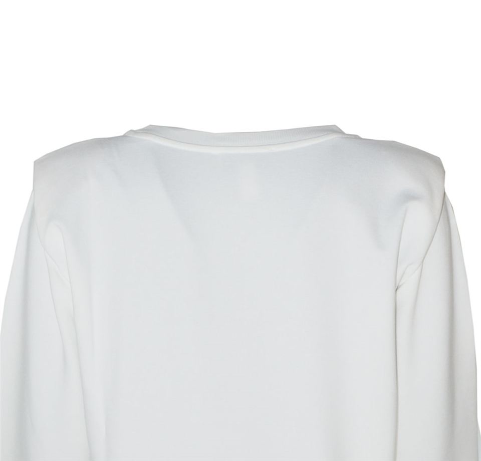 Omuz Detaylı Sweatshirt - Ekru